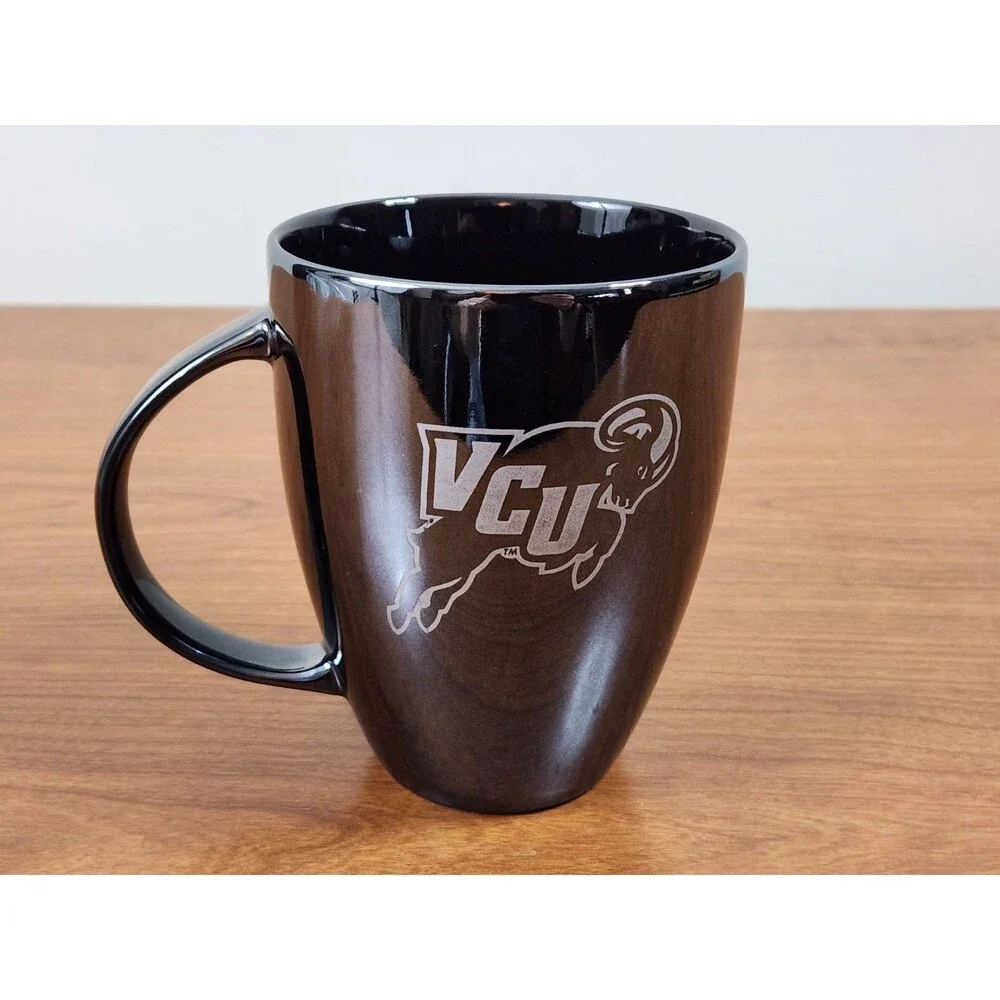 Virginia Commonwealth University Rams Black Ceramic Coffee Mug ~ Never Used